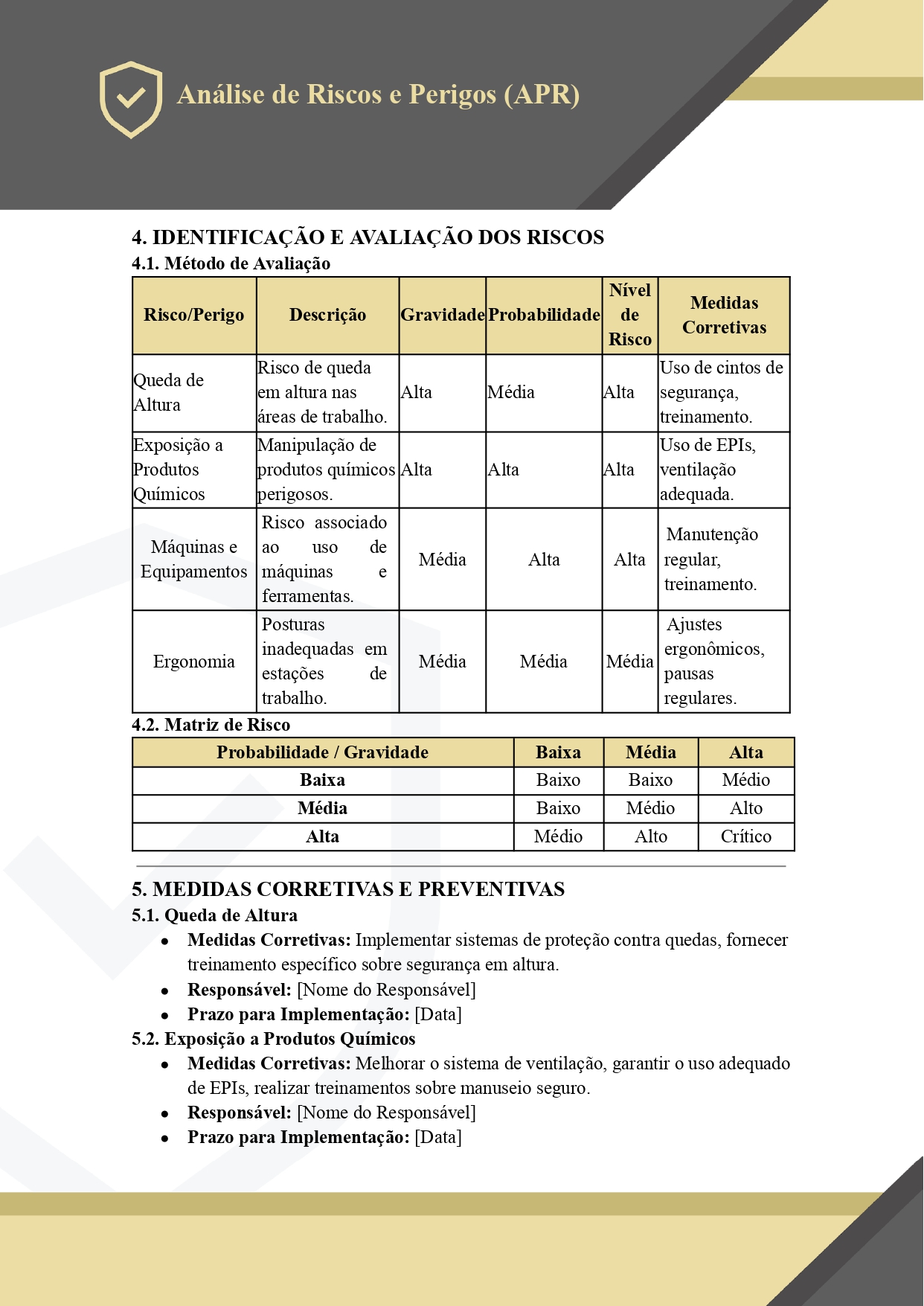 Análise de Riscos e Perigos (APR) página 2